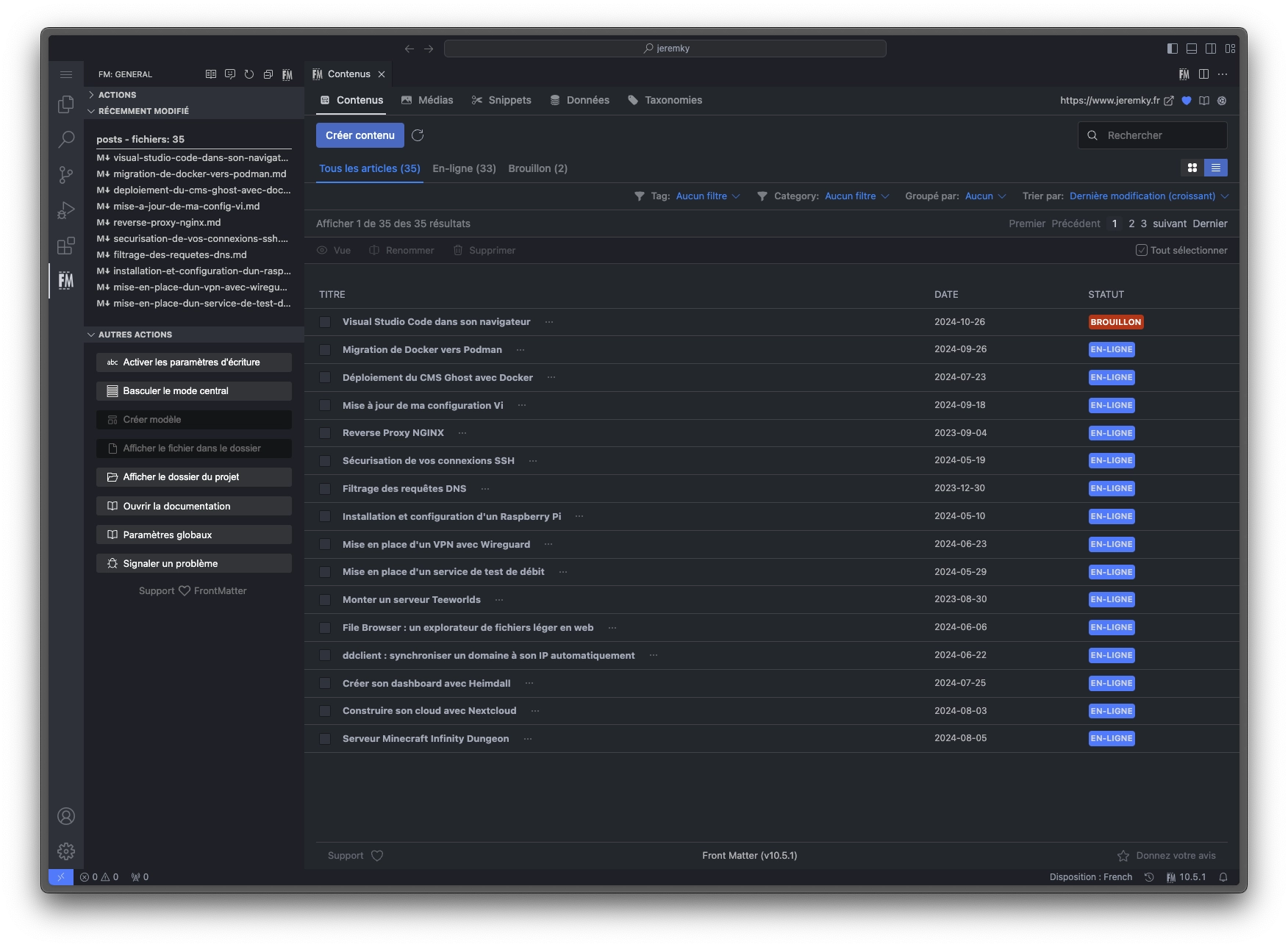 Visual Studio Code dans son navigateur :: JeremKy.github.io